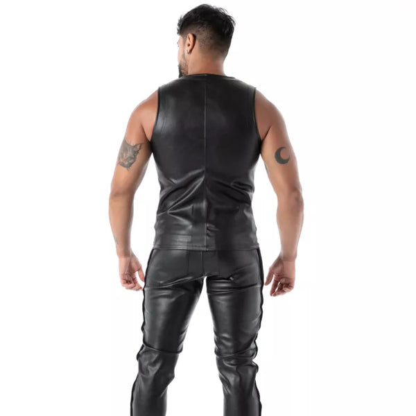 Schwarzes Kinky Zipped-Tank-Top von TOF Paris – Ansicht 4