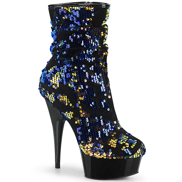 DELIGHT-1004 Plateau Stiefeletten Schwarz von Pleaser