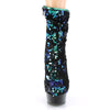 DELIGHT-1004 Plateau Stiefeletten Schwarz/Grün/Blau von Pleaser – Ansicht 2