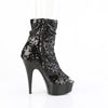 DELIGHT-1008SQ - Plateau Stiefeletten - Schwarz mit Pailletten von Pleaser – Ansicht 5