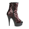 DELIGHT-1008SQ Plateau Stiefeletten Rot | Pleaser