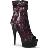 DELIGHT-1008SQ Plateau Stiefeletten Rot | Pleaser