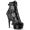 DELIGHT-1013RM Plateau Stiefeletten - Schwarz Lack von Pleaser