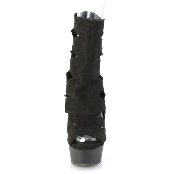 DELIGHT-1014 Plateau Stiefeletten schwarz von Pleaser – Ansicht 2