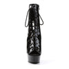 DELIGHT-1016 Plateau Stiefeletten Lack Schwarz von Pleaser – Ansicht 2