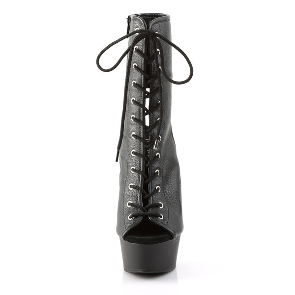 DELIGHT-1016 Plateau Stiefeletten Schwarz von Pleaser – Ansicht 2