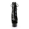 DELIGHT-1018 Plateau Stiefeletten Lack Schwarz von Pleaser – Ansicht 2