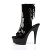 DELIGHT-1018 Plateau Stiefeletten Lack Schwarz von Pleaser – Ansicht 3