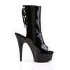 DELIGHT-1018 Plateau Stiefeletten Lack Schwarz | Pleaser SALE
