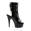 DELIGHT-1018 Plateau Stiefeletten Lack Schwarz von Pleaser – Ansicht 5