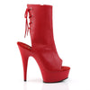 DELIGHT-1018 Plateau Stiefeletten Rot Matt von Pleaser – Ansicht 5