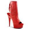 DELIGHT-1018 Plateau Stiefeletten Rot Matt von Pleaser