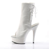 DELIGHT-1018 Plateau Stiefeletten Weiß Lack von Pleaser – Ansicht 3