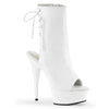 DELIGHT-1018 Plateau Stiefeletten Weiß Lack von Pleaser