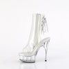 DELIGHT-1018C - Plateau High Heel Peeptoe Stiefeletten - Transparent von Pleaser – Ansicht 3