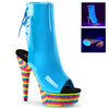 DELIGHT-1018RBS Stiefeletten Mehrfarbig Lack von Pleaser