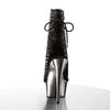 DELIGHT-1018RS Plateau Stiefeletten Schwarz Glitzer von Pleaser – Ansicht 4