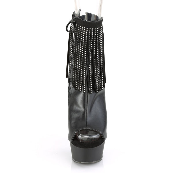 DELIGHT-1018RSF Plateau Stiefeletten Schwarz von Pleaser – Ansicht 2