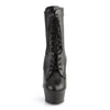 DELIGHT-1020 Plateau Stiefeletten Leder Schwarz | Pleaser