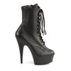 DELIGHT-1020 Plateau Stiefeletten Leder Schwarz | Pleaser