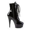 DELIGHT-1020 Plateau Stiefeletten Lack Schwarz | Pleaser