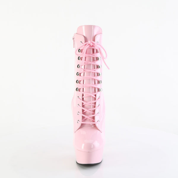 DELIGHT-1020 - Plateau Stiefeletten - Rosa Lack von Pleaser – Ansicht 2