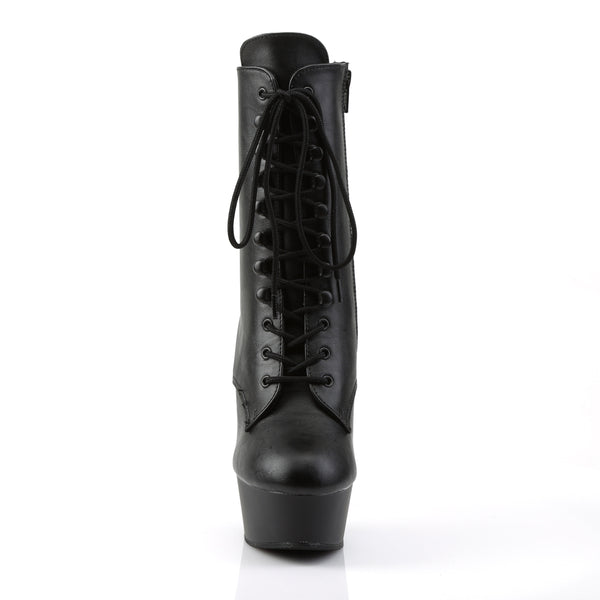 DELIGHT-1020 Plateau Stiefeletten Matt Schwarz von Pleaser – Ansicht 2