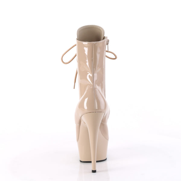 DELIGHT-1020 - Plateau Stiefeletten - Beige Lack von Pleaser – Ansicht 4