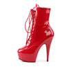 DELIGHT-1020 Stiefelette Rot von Pleaser – Ansicht 3