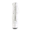 DELIGHT-1020 Plateau Stiefeletten Lack Weiß | Pleaser