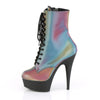 DELIGHT-1020REFL Plateau Stiefeletten - Regenbogen von Pleaser – Ansicht 3
