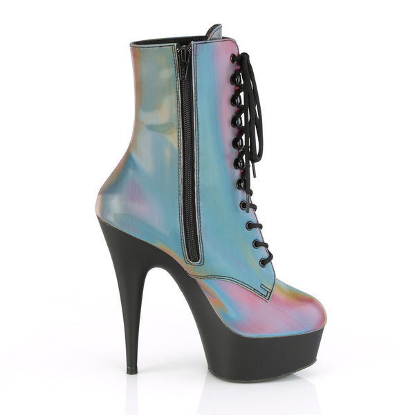 DELIGHT-1020REFL Plateau Stiefeletten - Regenbogen von Pleaser – Ansicht 5