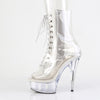DELIGHT-1021C - Plateau Peeptoe Stiefeletten - Transparent von Pleaser – Ansicht 3