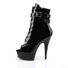 DELIGHT-1033 Plateau Stiefeletten Lack Schwarz von Pleaser – Ansicht 3