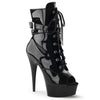 DELIGHT-1033 Plateau Stiefeletten Lack Schwarz von Pleaser