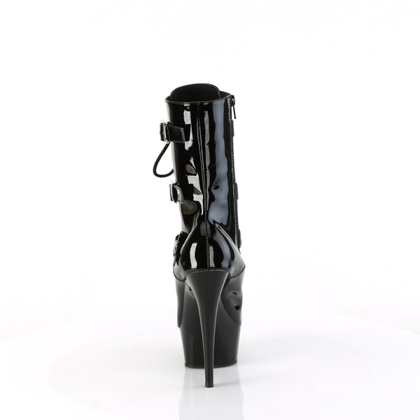 DELIGHT-1043 - Plateau Stiefeletten - Schwarz Lack von Pleaser – Ansicht 4