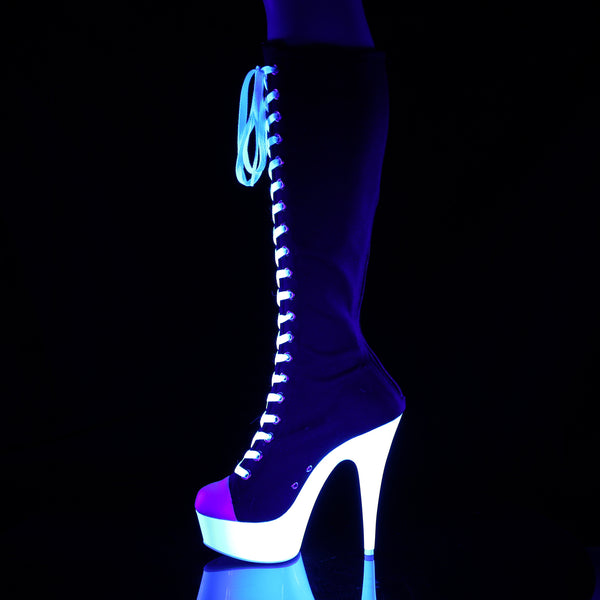 DELIGHT-2000SK-02 Plateau Stiefel - Schwarz von Pleaser – Ansicht 3