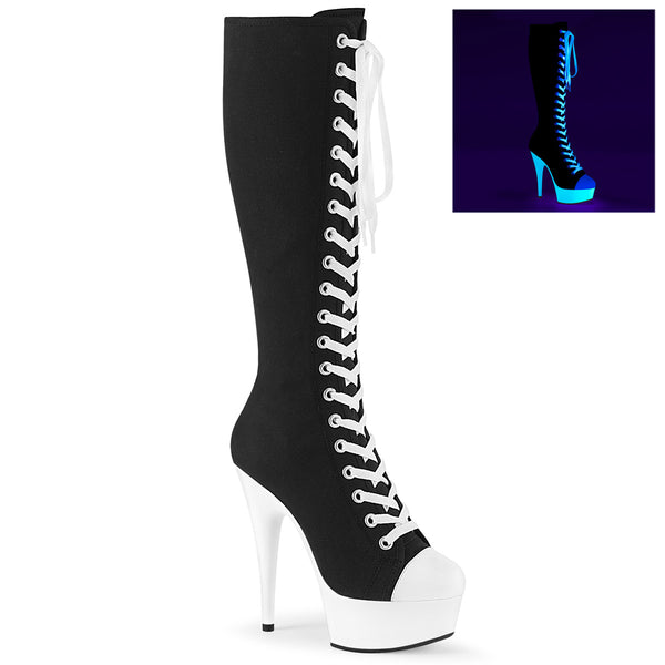 DELIGHT-2000SK-02 Plateau Stiefel - Schwarz von Pleaser