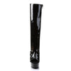 DELIGHT-2018 Plateau Stiefel Schwarz Lack | Pleaser