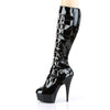 DELIGHT-2049 Plateau Stiefel Schwarz Lack von Pleaser – Ansicht 3