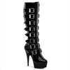 DELIGHT-2049 Plateau Stiefel Schwarz Lack von Pleaser