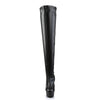 DELIGHT-3000 Plateau Overknee Stiefel Schwarz Matt von Pleaser – Ansicht 2