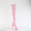 DELIGHT-3000HWR - Plateau Overknee Stiefel - Rosa Glänzend von Pleaser – Ansicht 5