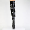 DELIGHT-3000WCF Plateau Overknee Stiefel - Schwarz Lack von Pleaser – Ansicht 4