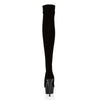 DELIGHT-3002 Plateau Overknee Stiefel Schwarz von Pleaser – Ansicht 4