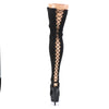 DELIGHT-3003 Plateau Overknee Stiefel - Schwarz matt von Pleaser – Ansicht 4