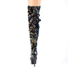 DELIGHT-3004 Plateau Overknee Stiefel Blau Schwarz | Pleaser
