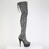 DELIGHT-3008SP-BT Plateau Overknee Stiefel Schlangenmuster Grau von Pleaser – Ansicht 5