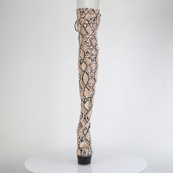 DELIGHT-3008SP-BT Plateau Overknee Stiefel Snake von Pleaser – Ansicht 2