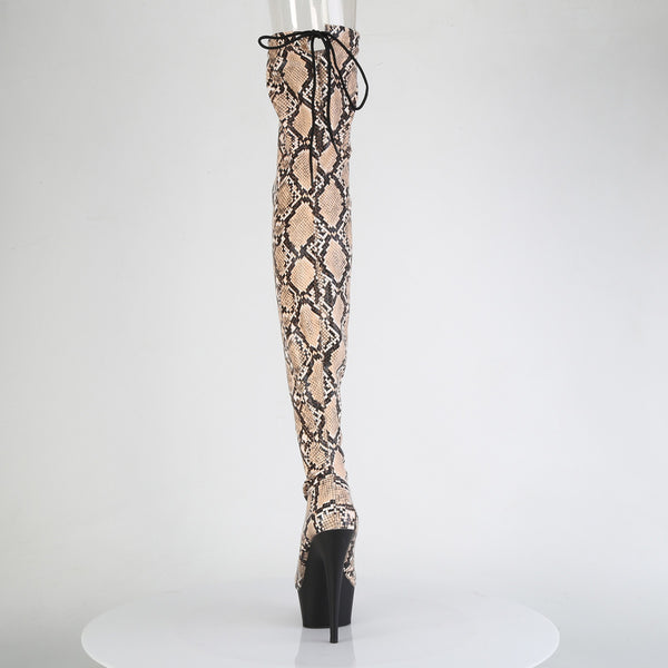 DELIGHT-3008SP-BT Plateau Overknee Stiefel Snake von Pleaser – Ansicht 4
